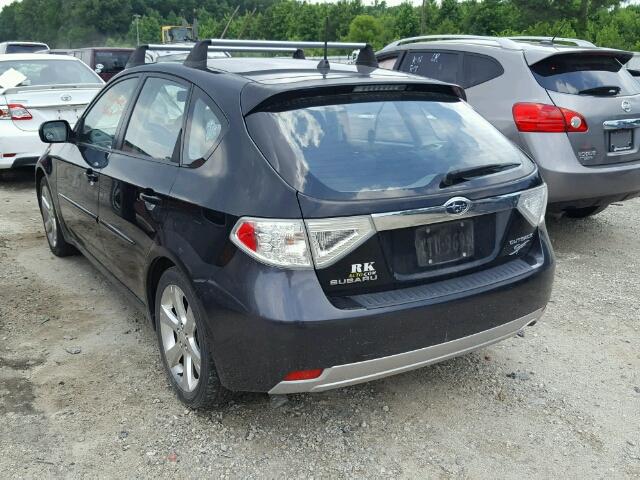 JF1GH63628H836521 - 2008 SUBARU IMPREZA OU BLACK photo 3