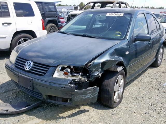 3VWSK69M33M154616 - 2003 VOLKSWAGEN JETTA GLS GREEN photo 2