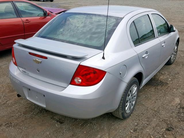 1G1AT58H197174420 - 2009 CHEVROLET COBALT LT SILVER photo 4