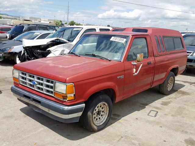 1FTCR10X8MPA86497 - 1991 FORD RANGER RED photo 2