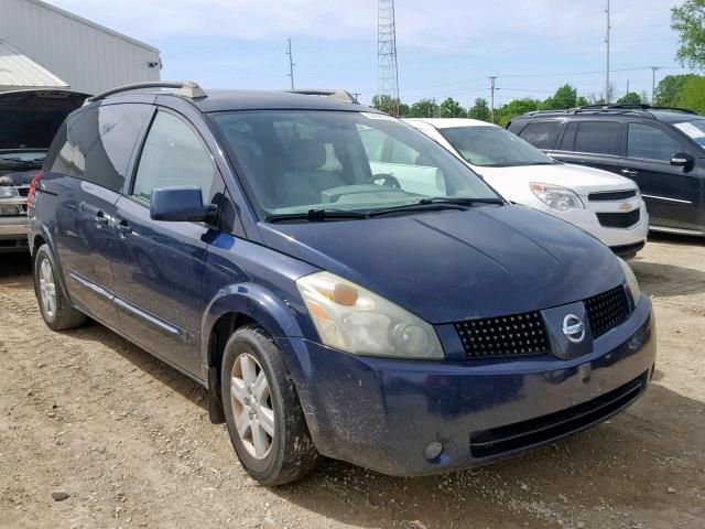 5N1BV28U15N107447 - 2005 NISSAN QUEST S BLUE photo 1