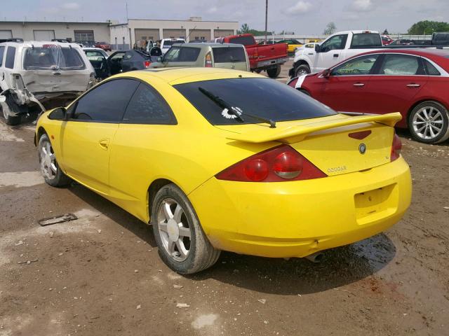 1ZWFT61L8Y5640557 - 2000 MERCURY COUGAR V6 YELLOW photo 3