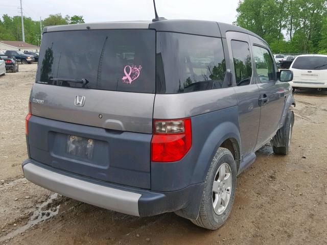 5J6YH28695L001499 - 2005 HONDA ELEMENT EX GRAY photo 4