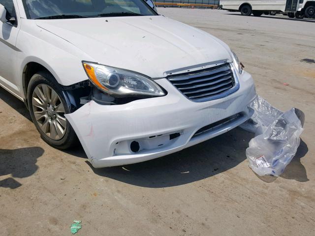 1C3CCBAB1DN646757 - 2013 CHRYSLER 200 LX WHITE photo 9