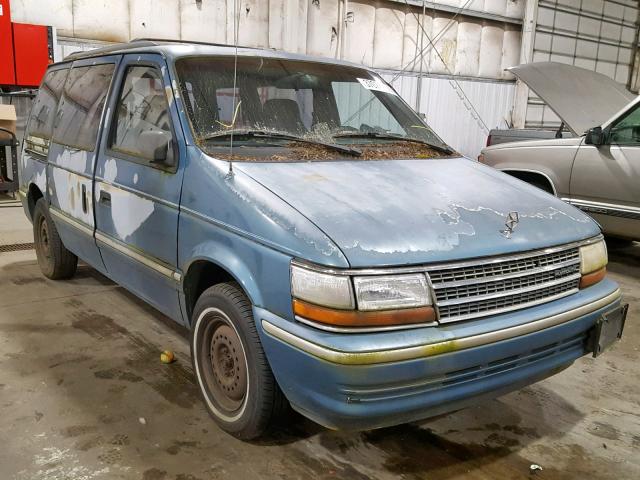 2P4GH4535NR531429 - 1992 PLYMOUTH VOYAGER SE BLUE photo 1
