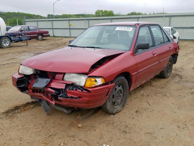 1FASP14JXSW111173 - 1995 FORD ESCORT LX BURGUNDY photo 2