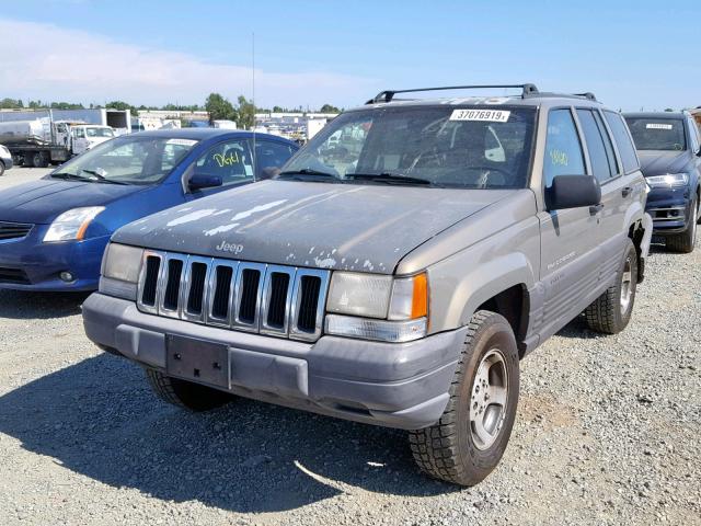 1J4FX58S0VC513838 - 1997 JEEP GRAND CHER GREEN photo 2