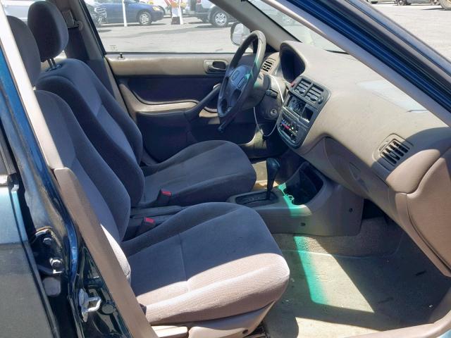 1HGEJ6629TL006978 - 1996 HONDA CIVIC DX GREEN photo 5