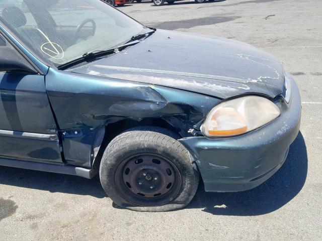 1HGEJ6629TL006978 - 1996 HONDA CIVIC DX GREEN photo 9