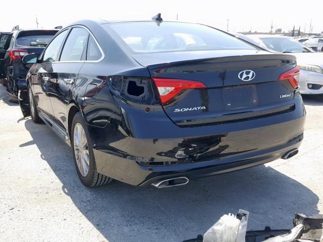 5NPE34AF3FH256958 - 2015 HYUNDAI SONATA SPO BLACK photo 3