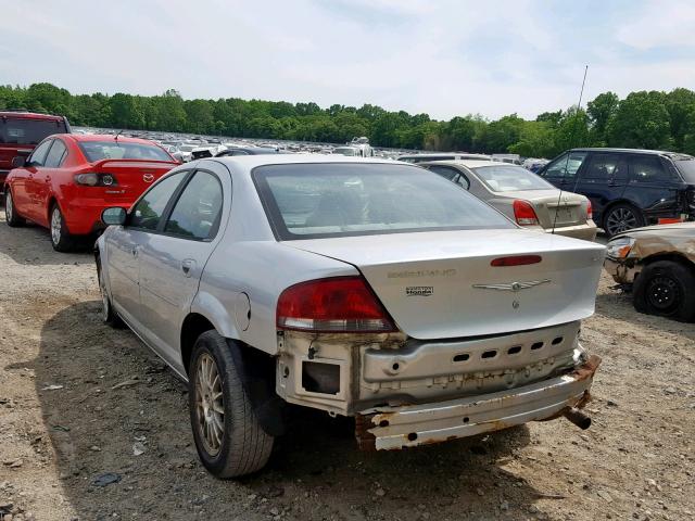 1C3EL46XX4N126954 - 2004 CHRYSLER SEBRING LX SILVER photo 3