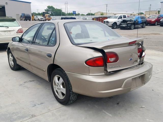 1G1JF5249Y7256925 - 2000 CHEVROLET CAVALIER L BEIGE photo 3