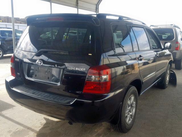 JTEDP21A670126787 - 2007 TOYOTA HIGHLANDER BLACK photo 4