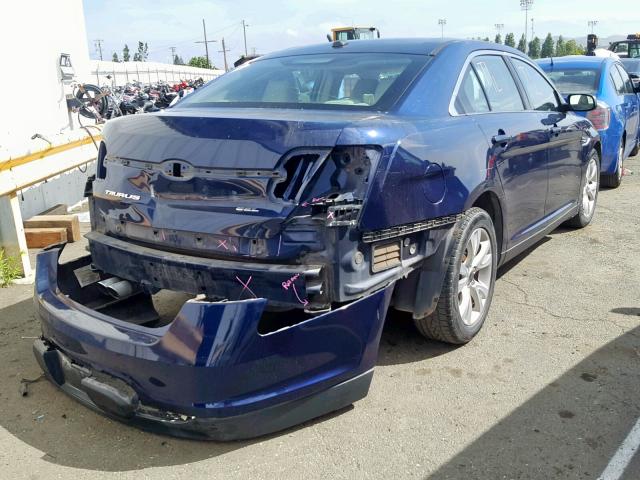 1FAHP2EW4BG108001 - 2011 FORD TAURUS SEL BLUE photo 4