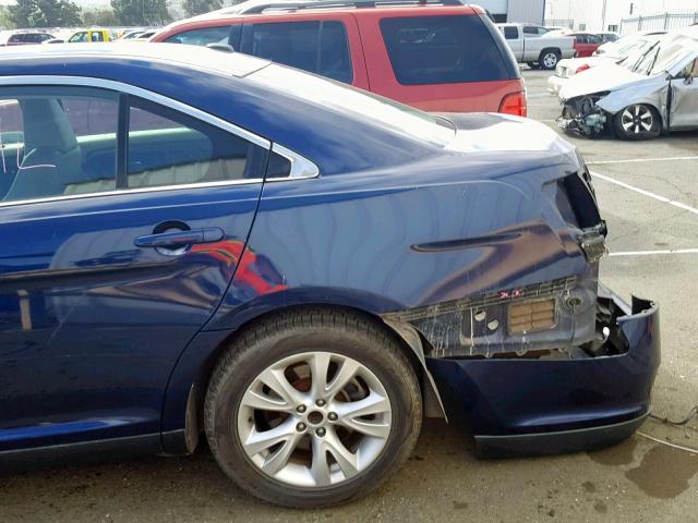 1FAHP2EW4BG108001 - 2011 FORD TAURUS SEL BLUE photo 9