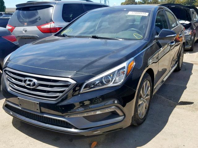 5NPE34AF2HH442798 - 2017 HYUNDAI SONATA SPO BLACK photo 2