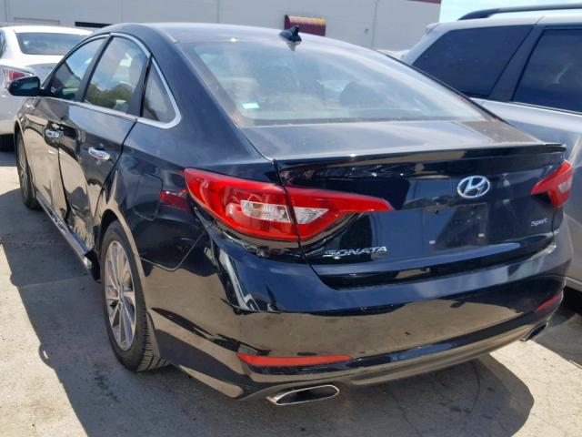 5NPE34AF2HH442798 - 2017 HYUNDAI SONATA SPO BLACK photo 3