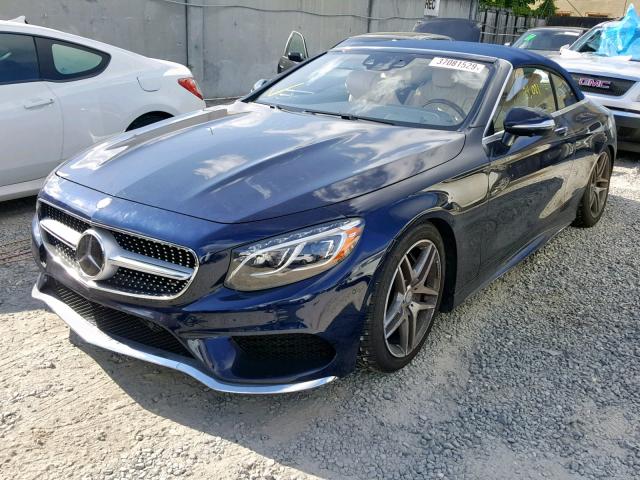 WDDXK8CBXHA023737 - 2017 MERCEDES-BENZ S 550 BLUE photo 2