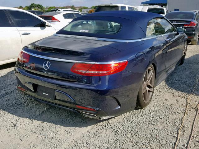 WDDXK8CBXHA023737 - 2017 MERCEDES-BENZ S 550 BLUE photo 4