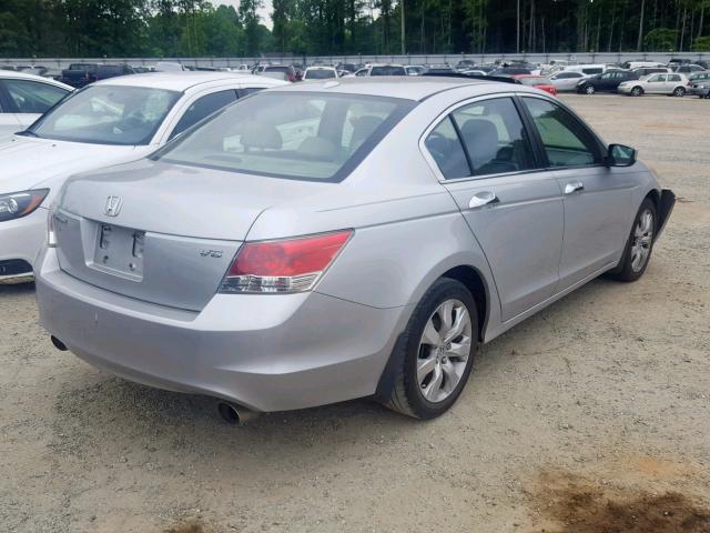 1HGCP36828A048937 - 2008 HONDA ACCORD EXL SILVER photo 4