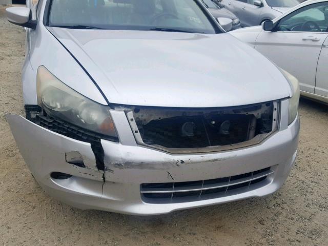 1HGCP36828A048937 - 2008 HONDA ACCORD EXL SILVER photo 9