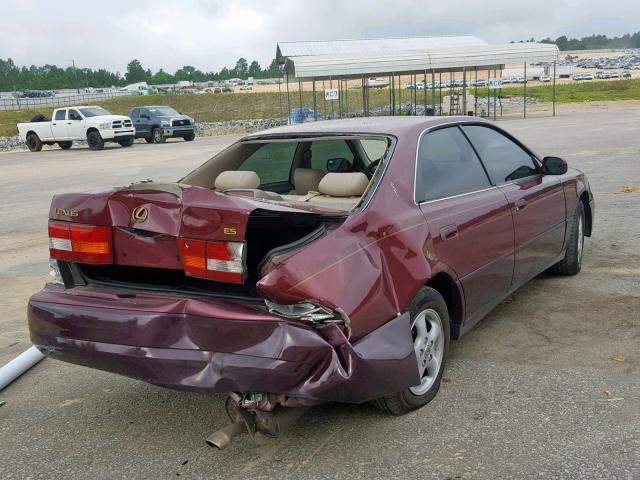 JT8BF28G1W5038464 - 1998 LEXUS ES 300 BURGUNDY photo 4