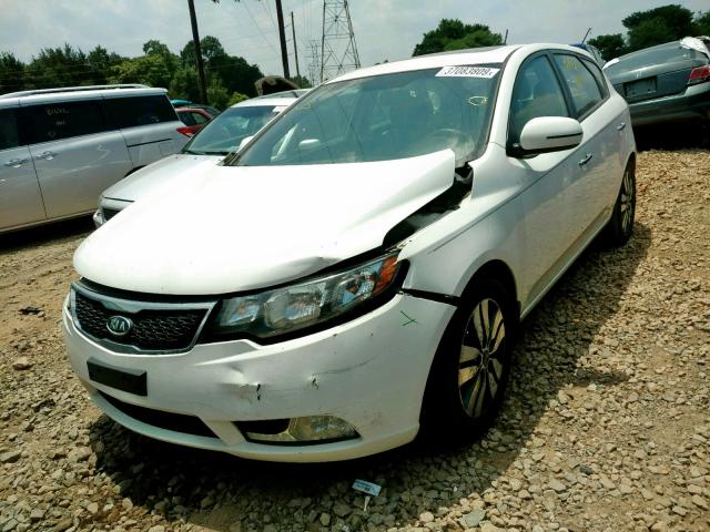 KNAFU5A22D5697219 - 2013 KIA FORTE EX WHITE photo 2