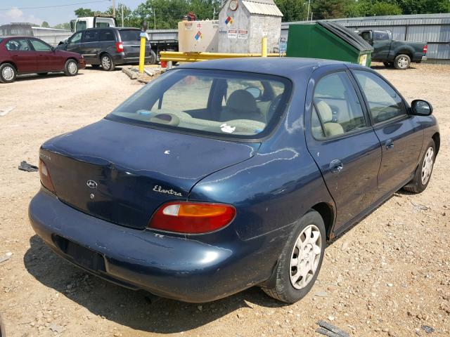 KMHJF24M8TU294011 - 1996 HYUNDAI ELANTRA BA BLUE photo 4