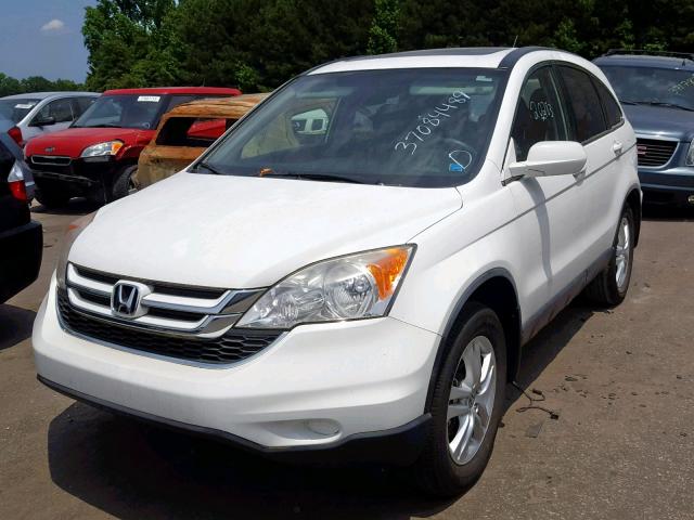 JHLRE3H77BC012582 - 2011 HONDA CR-V EXL WHITE photo 2