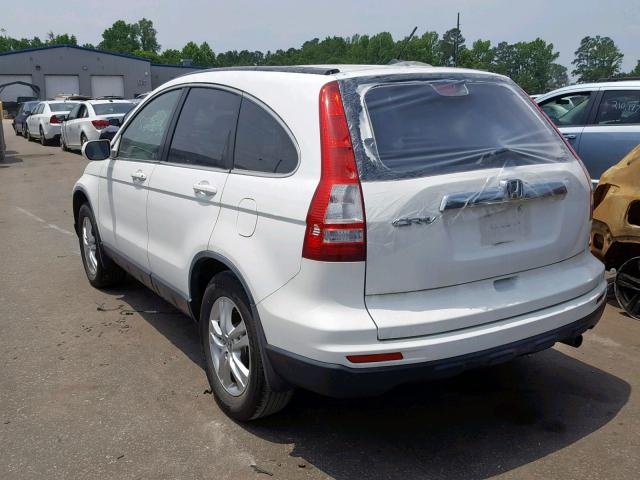 JHLRE3H77BC012582 - 2011 HONDA CR-V EXL WHITE photo 3