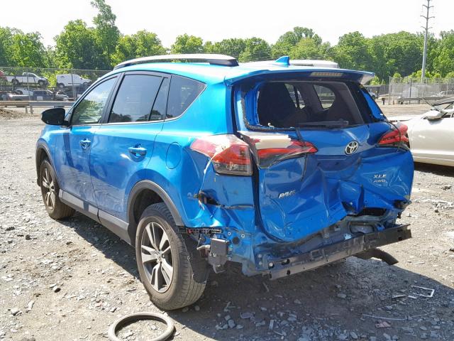 2T3RFREV4JW704441 - 2018 TOYOTA RAV4 ADVEN BLUE photo 3