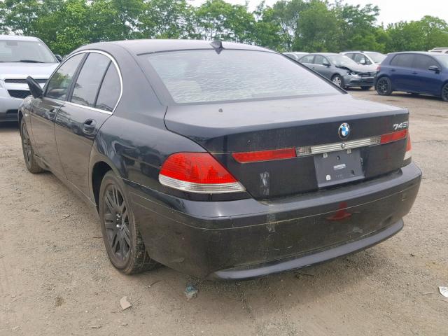 WBAGL63462DP53614 - 2002 BMW 745 I BLACK photo 3