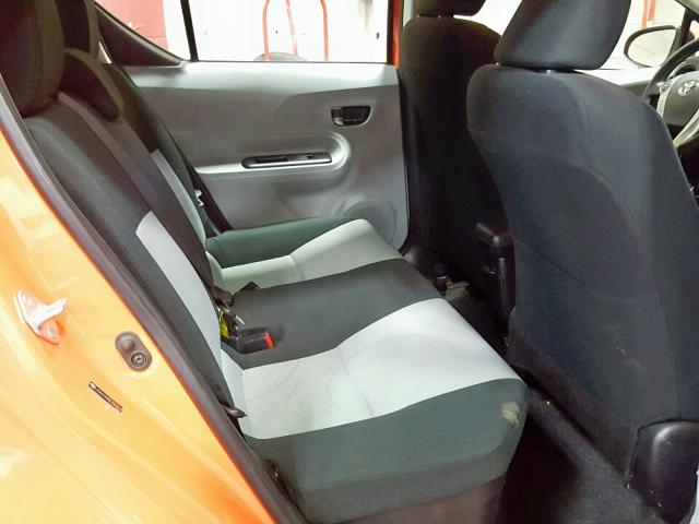 JTDKDTB35E1069919 - 2014 TOYOTA PRIUS C ORANGE photo 6