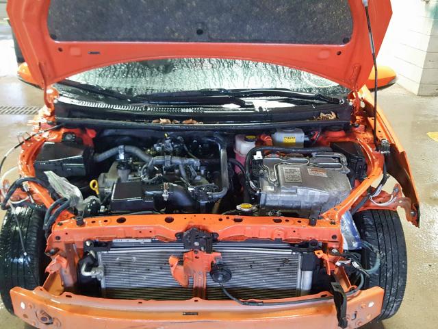 JTDKDTB35E1069919 - 2014 TOYOTA PRIUS C ORANGE photo 7