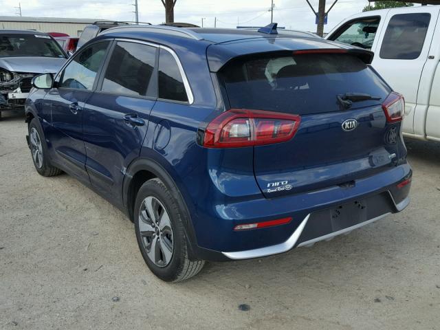 KNDCC3LC2H5052613 - 2017 KIA NIRO EX BLUE photo 3