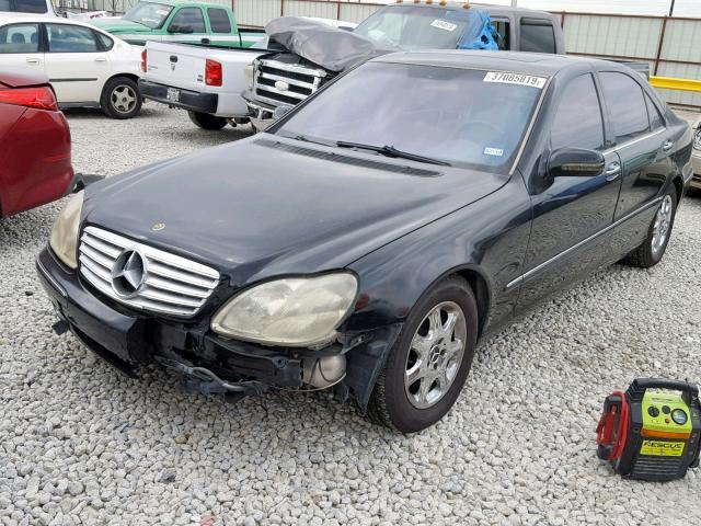 WDBNG75J12A230105 - 2002 MERCEDES-BENZ S 500 BLACK photo 2