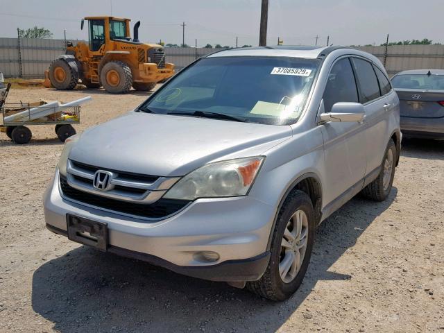 5J6RE3H76AL005886 - 2010 HONDA CR-V EXL SILVER photo 2