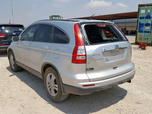 5J6RE3H76AL005886 - 2010 HONDA CR-V EXL SILVER photo 3