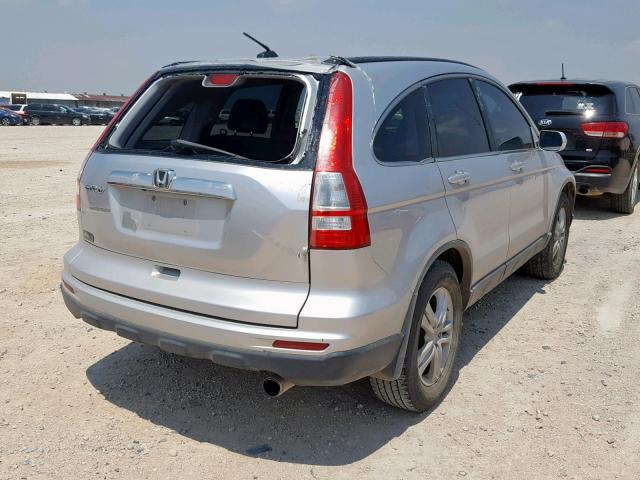 5J6RE3H76AL005886 - 2010 HONDA CR-V EXL SILVER photo 4