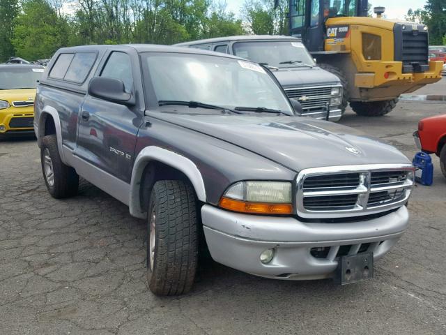 1B7FL46X32S522125 - 2002 DODGE DAKOTA SLT GRAY photo 1