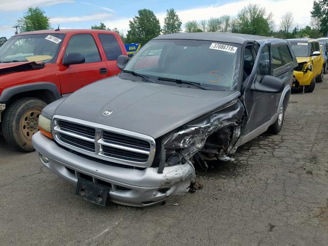 1B7FL46X32S522125 - 2002 DODGE DAKOTA SLT GRAY photo 2