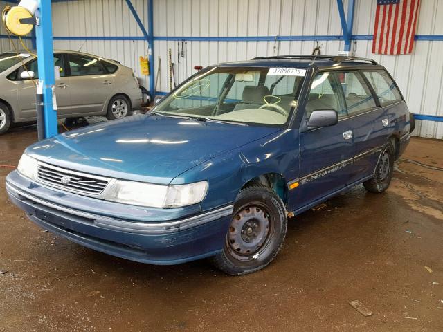 4S3BJ6339R7949808 - 1994 SUBARU LEGACY L GREEN photo 2