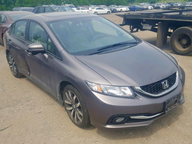 2HGFB2F94EH500768 - 2014 HONDA CIVIC EXL GRAY photo 1