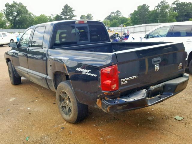 1D7HE48P57S207324 - 2007 DODGE DAKOTA QUA BLACK photo 3