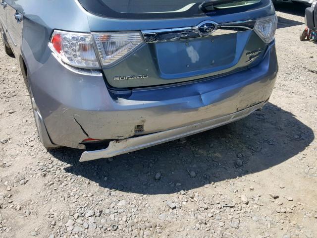 JF1GH63629H821051 - 2009 SUBARU IMPREZA OU GREEN photo 9