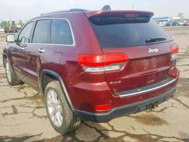 1C4RJFBG6HC842188 - 2017 JEEP GRAND CHER RED photo 3