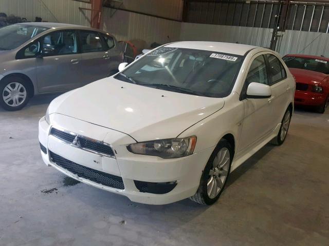 JA32X8HW2AU015393 - 2010 MITSUBISHI LANCER GTS WHITE photo 2