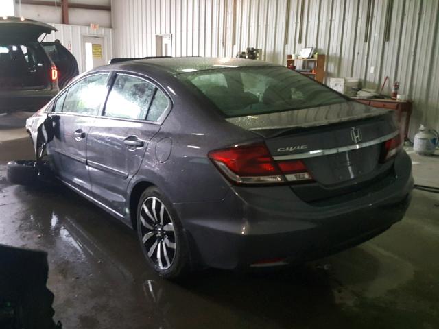 2HGFB2F90EH521097 - 2014 HONDA CIVIC EXL GRAY photo 3