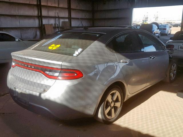 1C3CDFBB1FD314815 - 2015 DODGE DART SXT SILVER photo 4