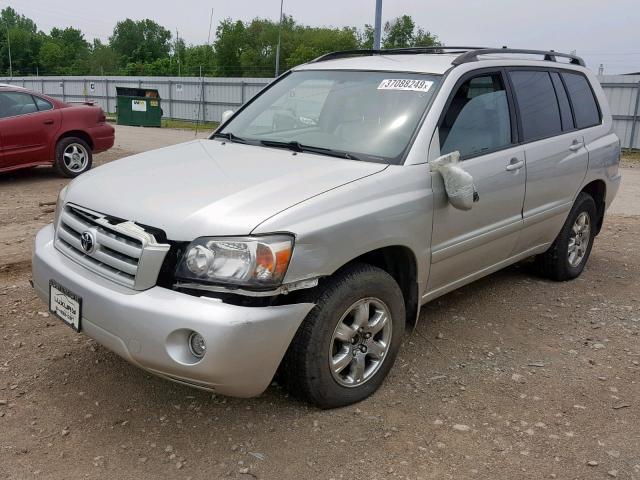 JTEEP21A860150804 - 2006 TOYOTA HIGHLANDER SILVER photo 2